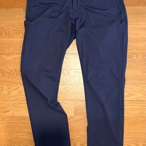 RHONE Midnight Commuter Five Pocket - Slim Straight Blue Buttoned Pants